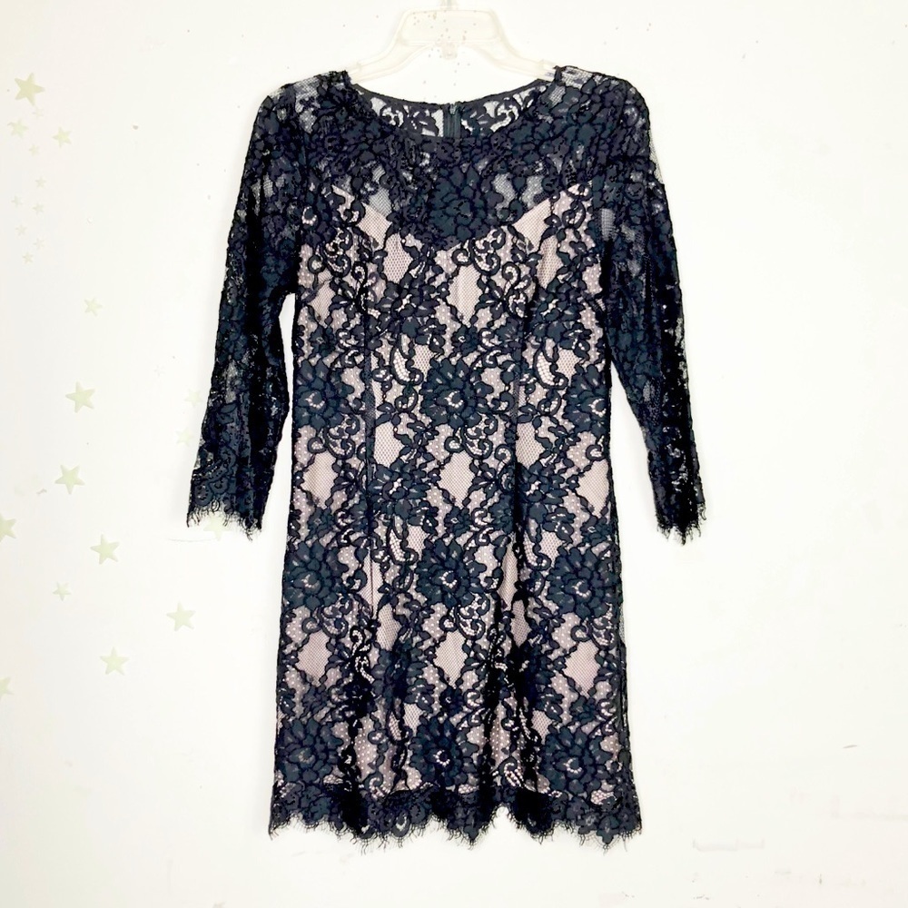 BB Dakota size 4 black lace mini dress